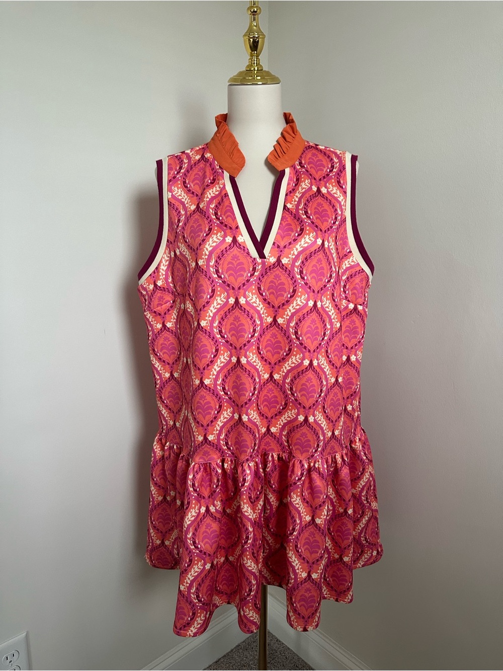 Umgee Floral Tiered Ruffle Dress
